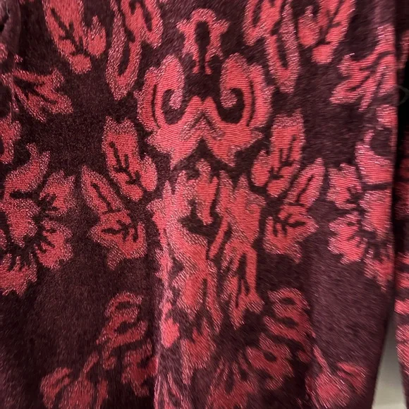Chico's Burgundy and Red Patterned Sweater - Picture 3 of 8